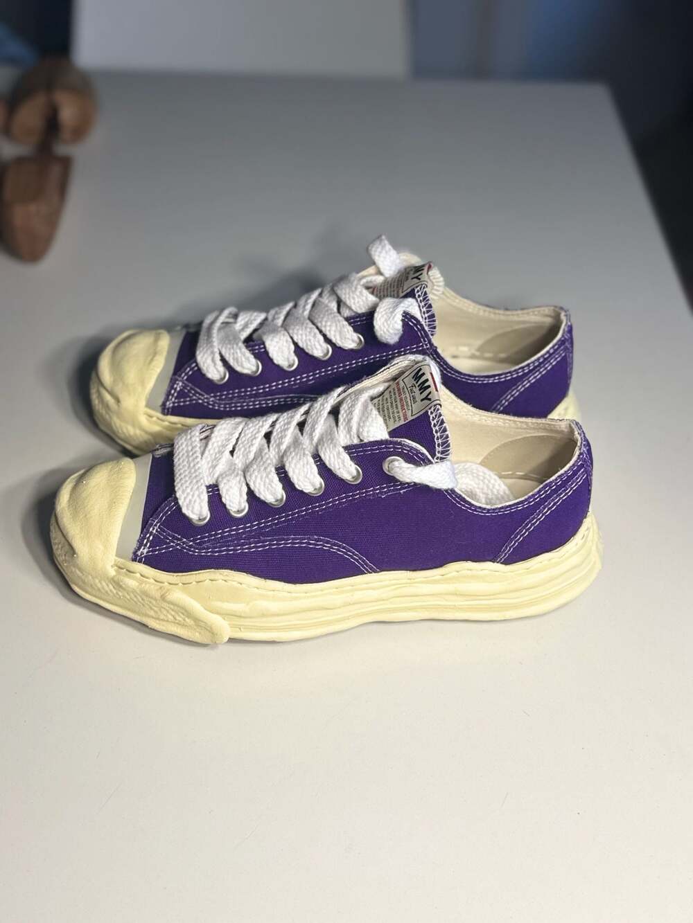 Maison Mihara Yasuhiro Hank Vintage Sole Canvas Low Purple